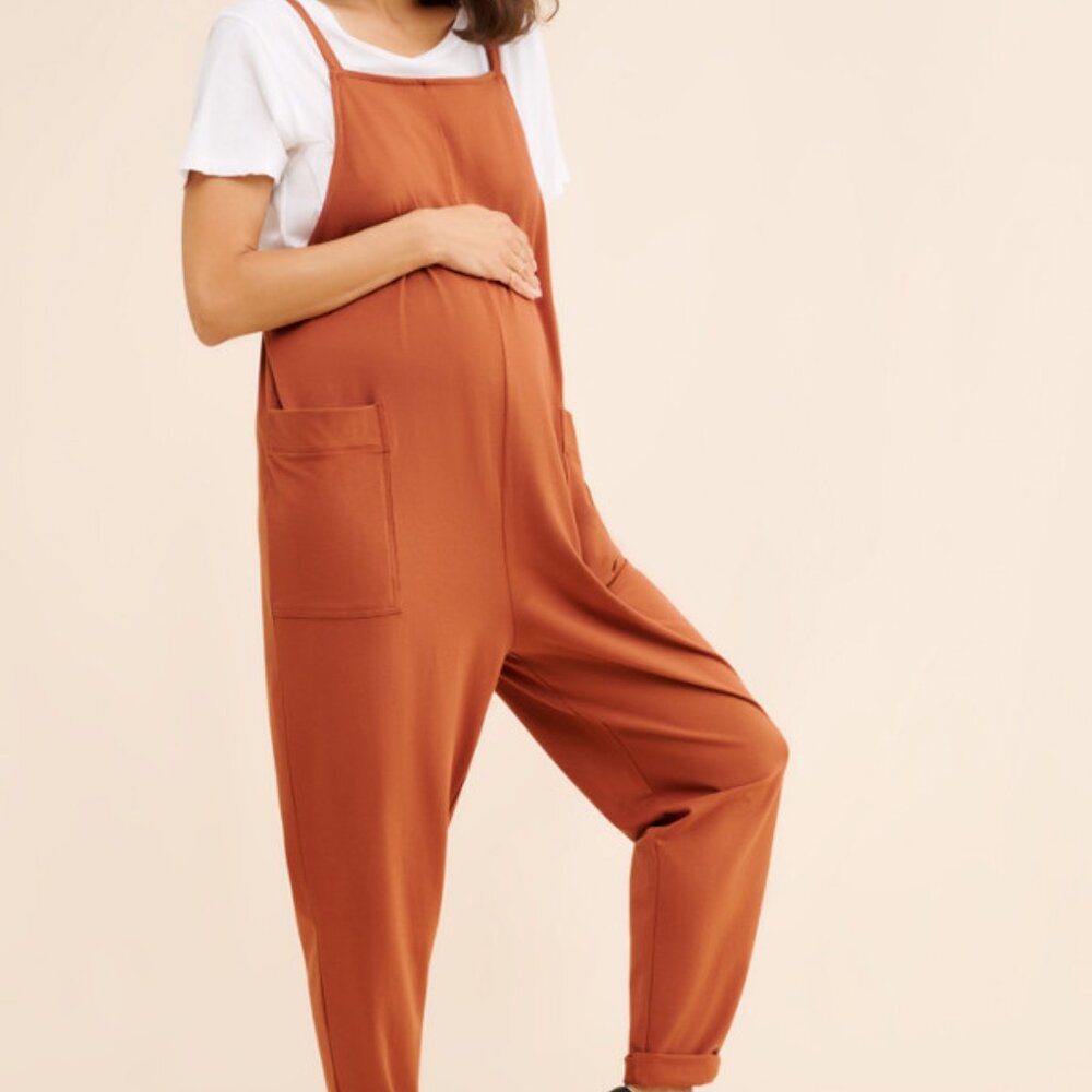 Storq Burnt Orange Maternity Overalls Size 1